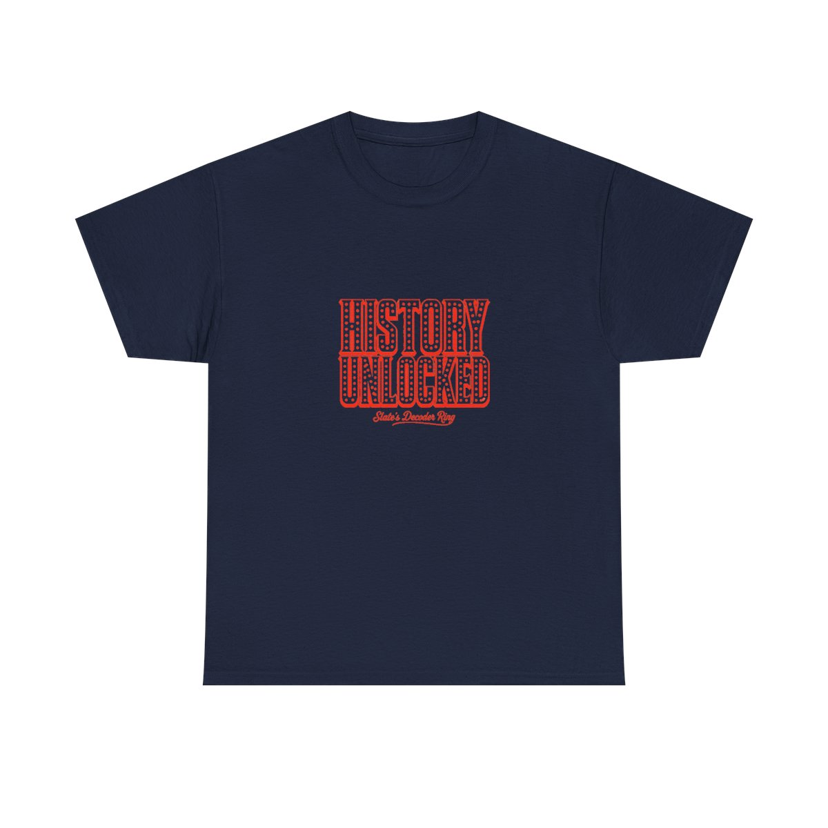 Decoder Ring "History Unlocked" Unisex Tee - alternate angle 5, merchandise