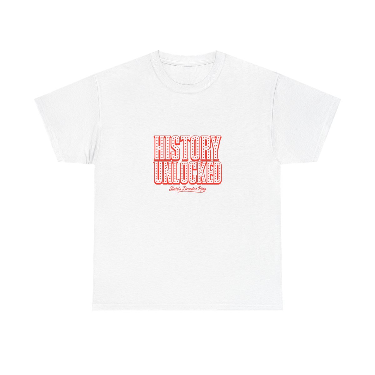 Decoder Ring "History Unlocked" Unisex Tee - alternate angle 2, merchandise